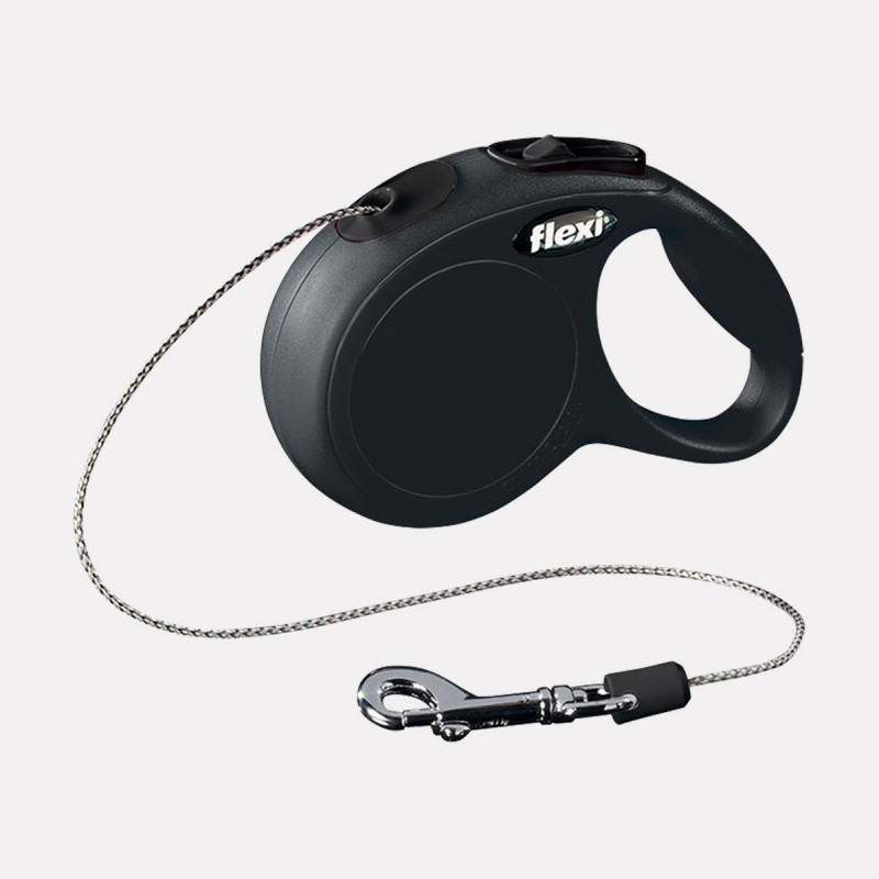 LAISSE FLEXI NOIR plusieurs longueurs
