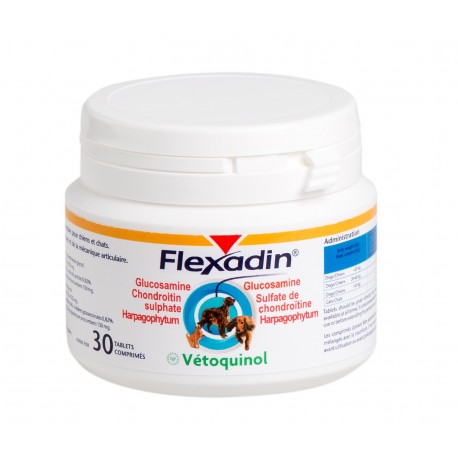Flexadin pour articulations chien et chat - boite de  30 cp