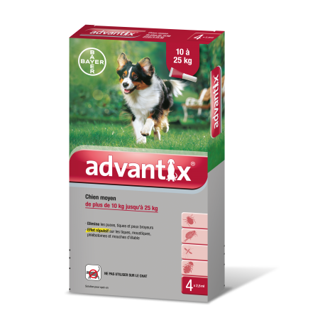 ADVANTIX chien moyen / 4 pipettes ADVANTIX chien moyen / 4 pipettes