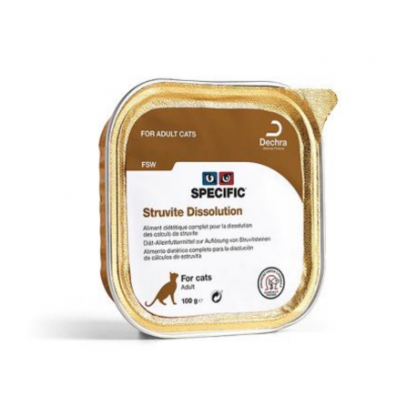 SPECIFIC Chat Struvite Dissolution FSW : 7 barquettes de 100g SPECIFIC Chat Struvite Dissolution FSW : 7 barquettes de 100g