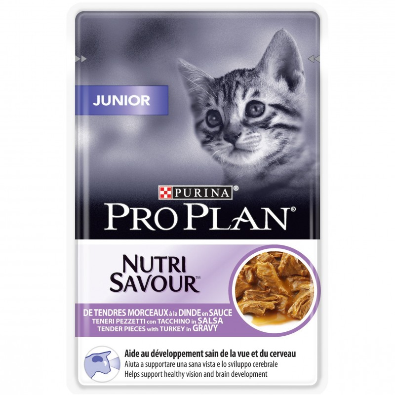 Proplan Chat Nutrisavour Junior A La Dinde 24 Sachets Fraicheur De 85 Gr