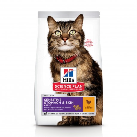HILL'S SCIENCE PLAN CHAT Adult Sensitive Stomach & Skin - Sac de 1.5 kg HILL'S SCIENCE PLAN CHAT Adult Sensitive Stomach & Skin - Sac de 1.5 kg