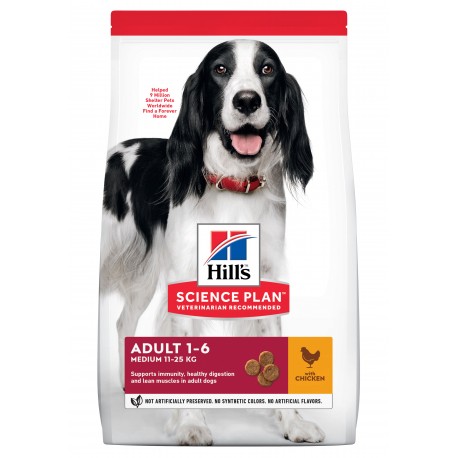HILL'S SCIENCE PLAN CHIEN Adult Medium au Poulet - Sac de 2,5 Kg HILL'S SCIENCE PLAN CHIEN Adult Medium au Poulet - Sac de 2,5 Kg